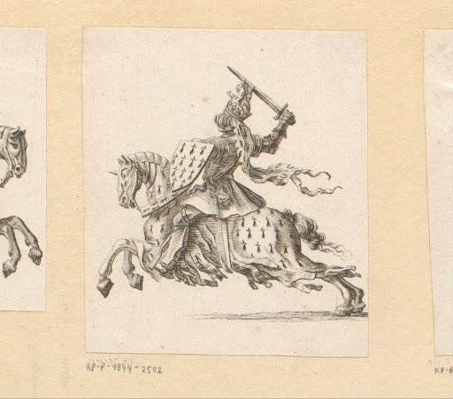 Knight on horseback in armor