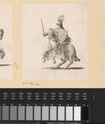 Knight on horseback in armor
