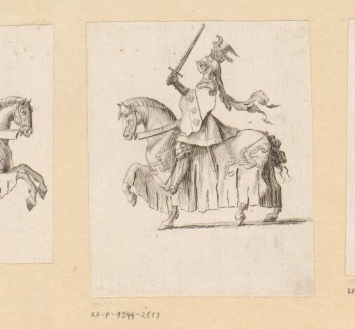 Knight on horseback in armor