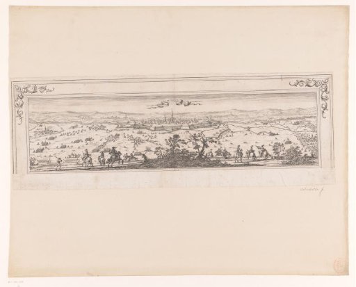 View of Thionville with attacking soldiers