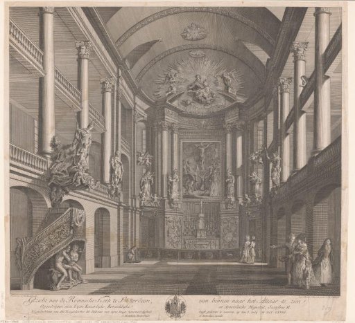 Interior of the Saint Rosalia Church in Rotterdam