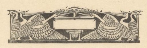 Title page headpiece with cranes for 'Contents'