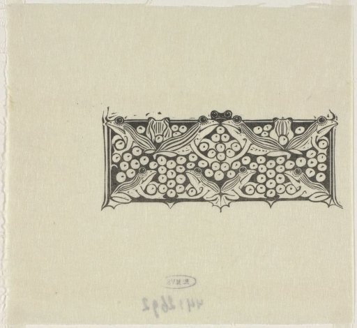 Headpiece with frogs in 'Art and Society'