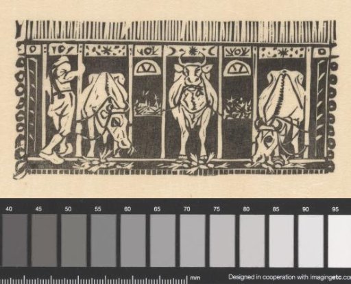 Title page headpiece with a cowshed