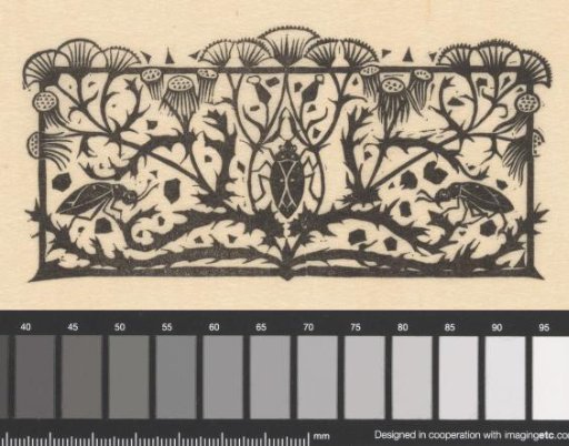 Title page headpiece with beetles and thistles