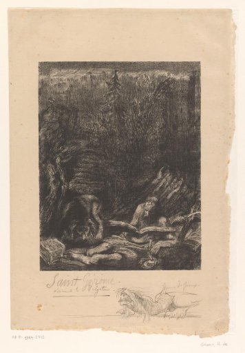 Landscape with Lion and Saint Jerome with Book
