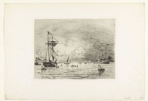Exit from the harbour of Honfleur
