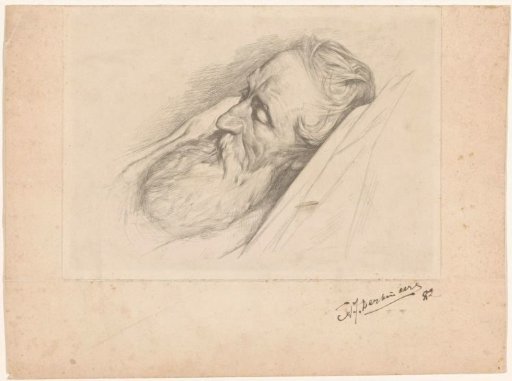 Sleeping man with a beard