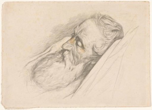 Sleeping man with a beard