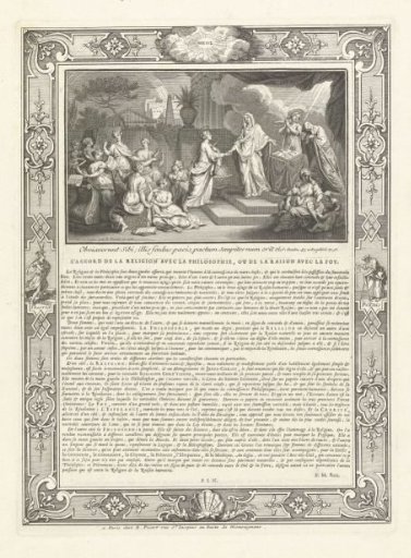 Allegorical representation of the agreement between religion and philosophy, or faith and reason