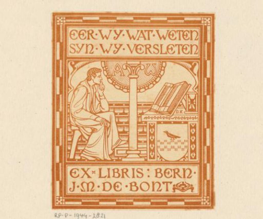 Ex libris of B.J.M. de Bont