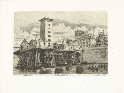 Pump House Notre-Dame near the Seine in Paris