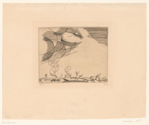 Landscape with plumes of smoke