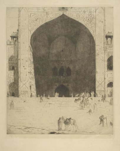 View of the entrance to the Jama Masjid in Delhi