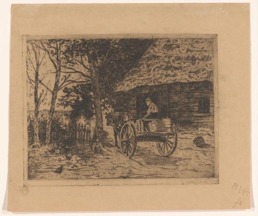 Farmer's cart at a farmhouse