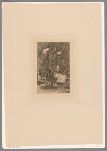 Two Men at a Table in a Café