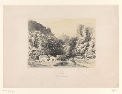 View of the Valley of Brühl and the Castle of Mödling near Vienna