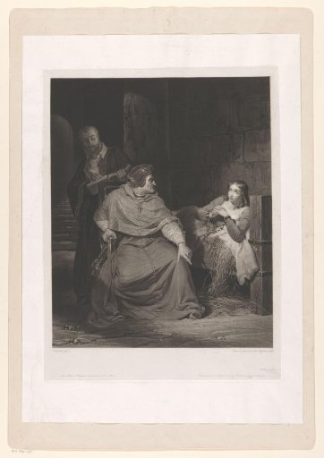 Joan of Arc in captivity interrogated by Henri de Beaufort