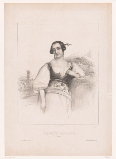 Young Italian woman in local dress