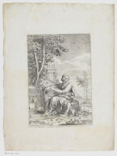 Personification of Glory as Flora in an Arcadian Landscape