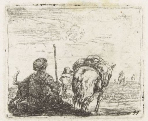 Italianate Landscape with Man and Dog and Shepherd and Horse