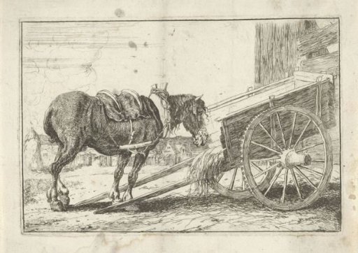Horse by a cart