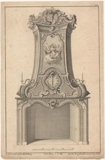 Design for a chimney with Minerva