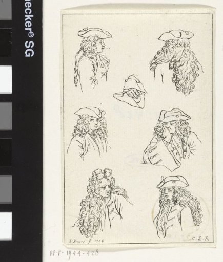 Poses of Men's Heads and Ways of Wearing a Hat