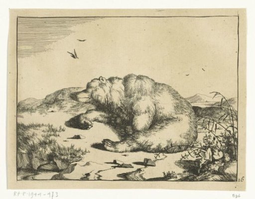 Sleeping Bear, Lying on Side