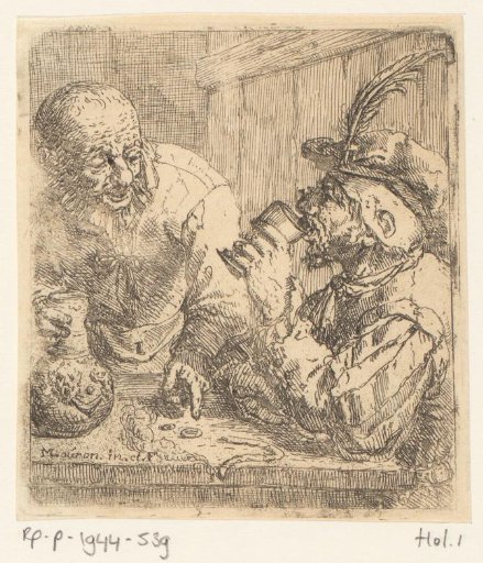 Two drinking men