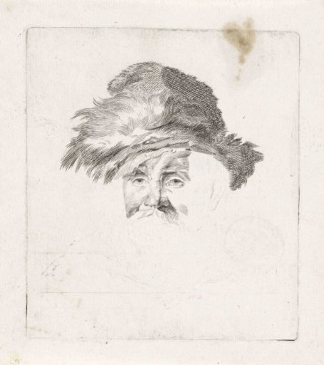 Unfinished portrait of an unknown man