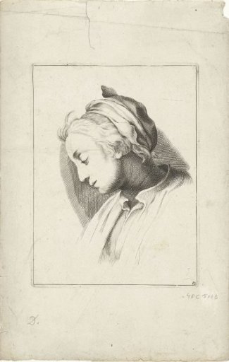 Girl's Head with Headscarf