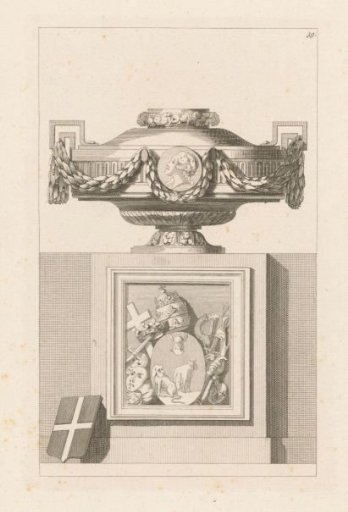 Vase with Garlands and a Medallion