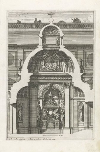 Cross-Section of a Chapel with a Dome