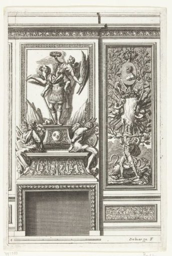 Lower Section with a Statue of Louis XIV
