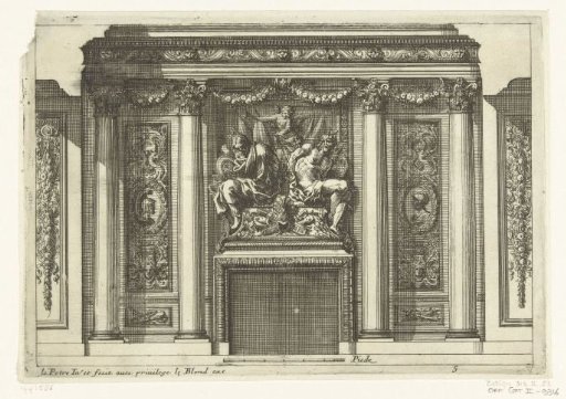 Fireplace with Two Bound Prisoners