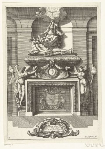 Lower panel in the form of a monument