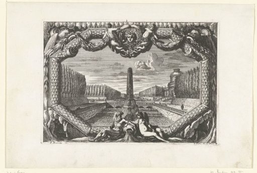 City view in a cartouche