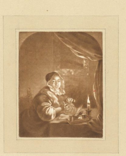 Lady by candlelight