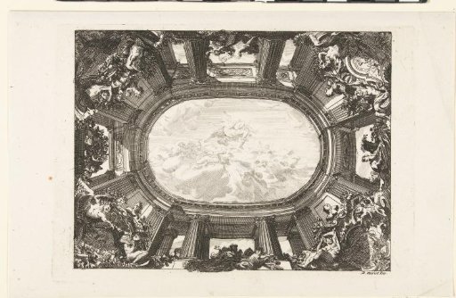 Trompe-l'oeil Ceiling with Mythological Representation