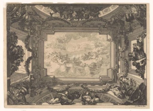 Trompe-l'oeil Ceiling with Mythological Representation