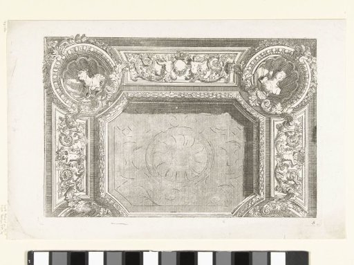 Ceiling with Recessed Rectangle and Busts