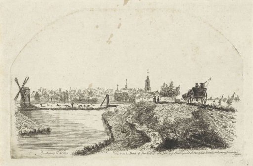 View of a Country Road to a Town