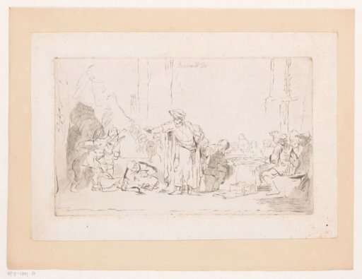 Standing Man in an Inn Having Someone Whipped
