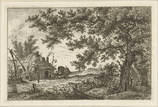 Covered Wagon at a Farm