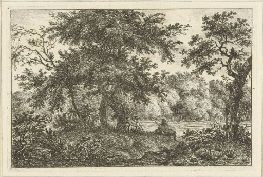 Resting man in the wood