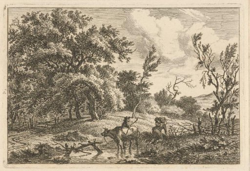 Landscape with bull and cattle herder