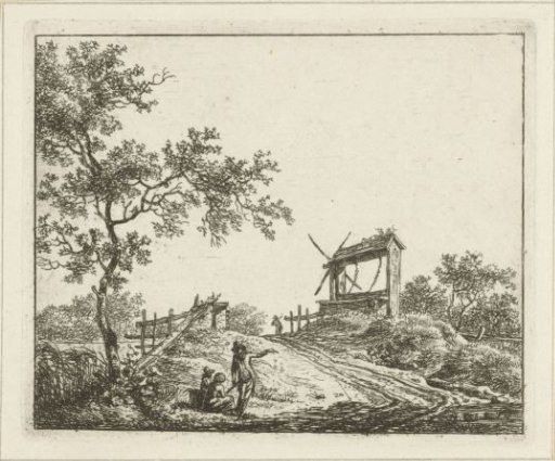 Landscape with a water well