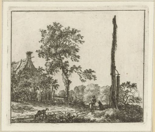 Landscape with the tall pole