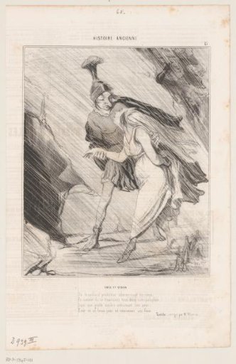 Caricature of Aeneas and Dido
